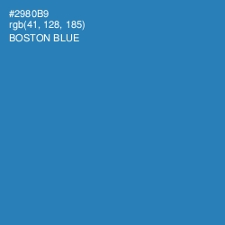 #2980B9 - Boston Blue Color Image